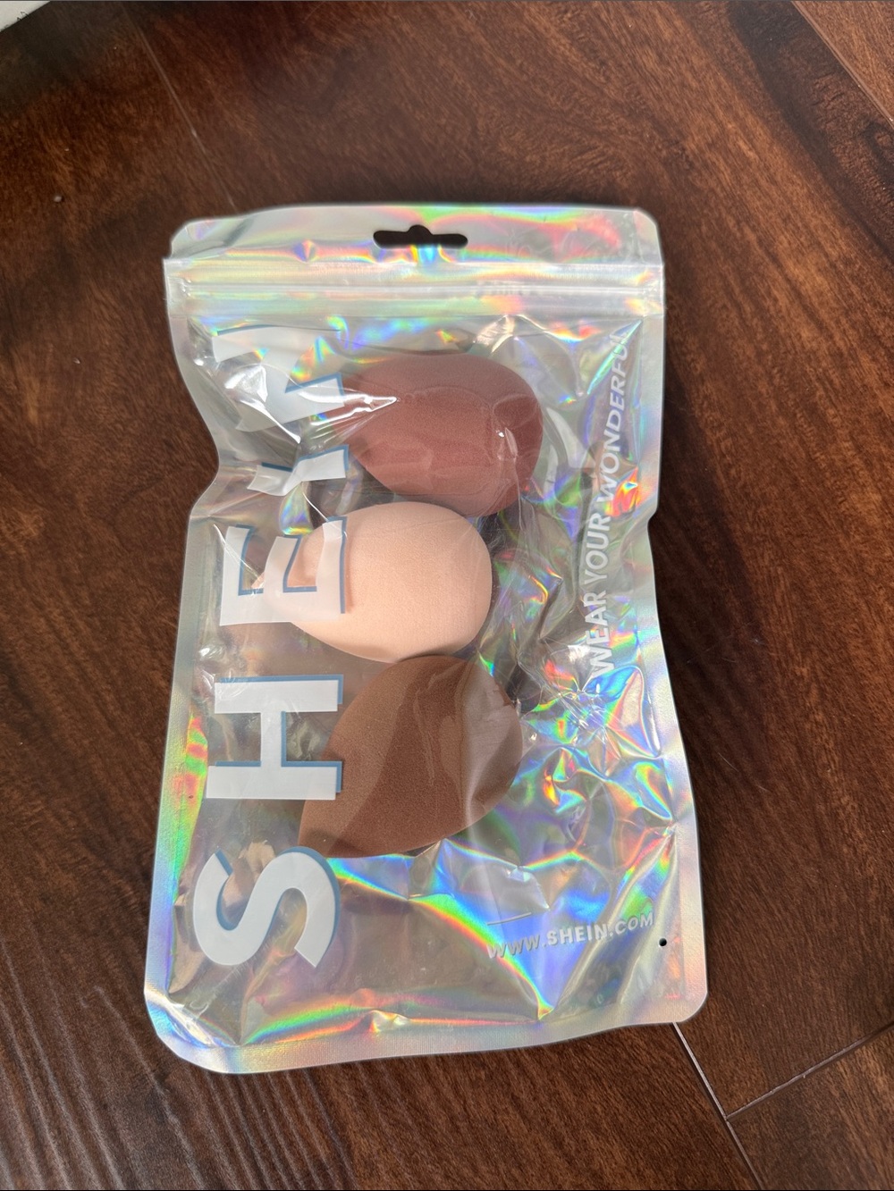 SHEIN Neutral Teardrop Makeup Sponge Set - Beige, Light Pink, Brown